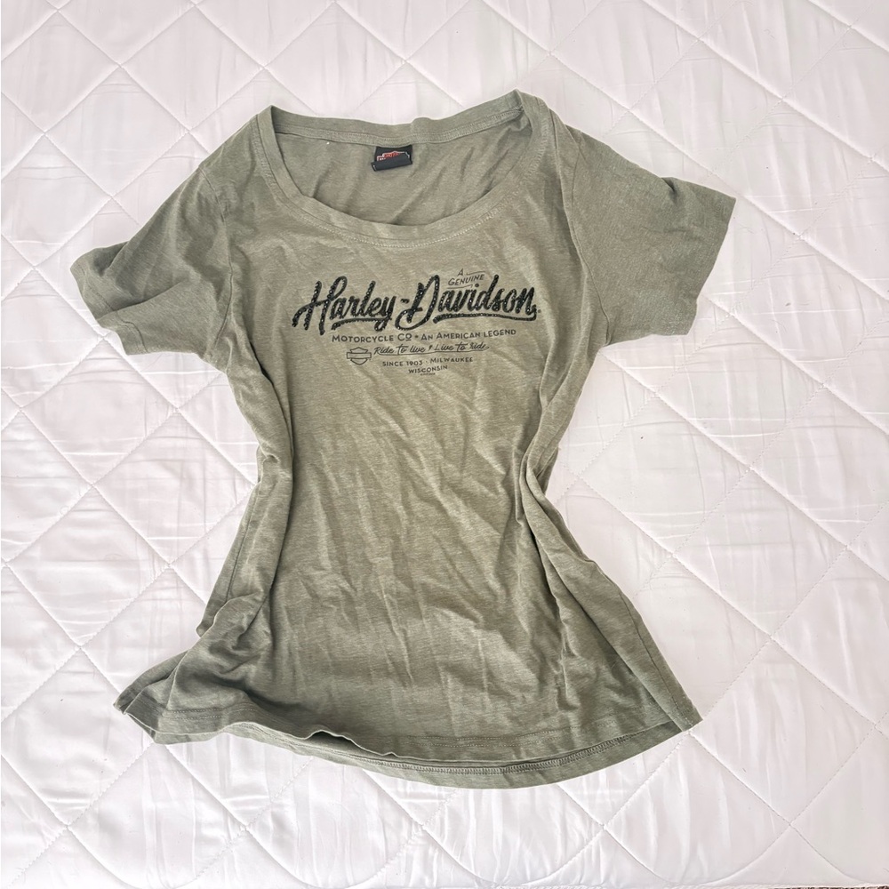 Harley-Davidson Olive Tee with Logo